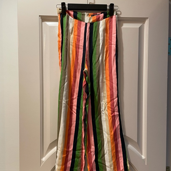 Reformation Clare pants/rainbow pants size 0P - Picture 2 of 2